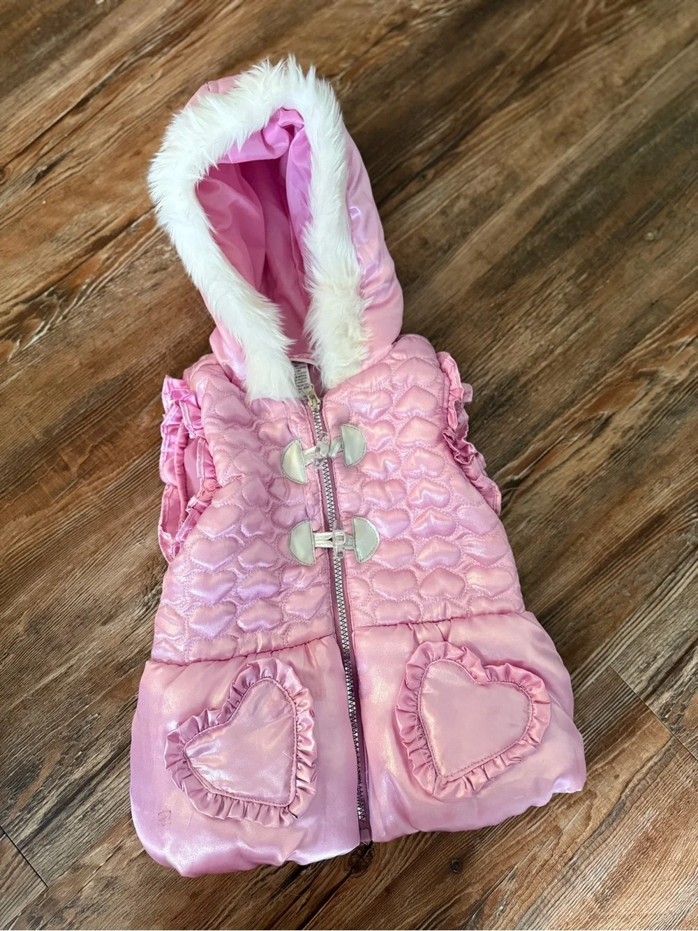 Little lass toddler girl size 4T winter vest